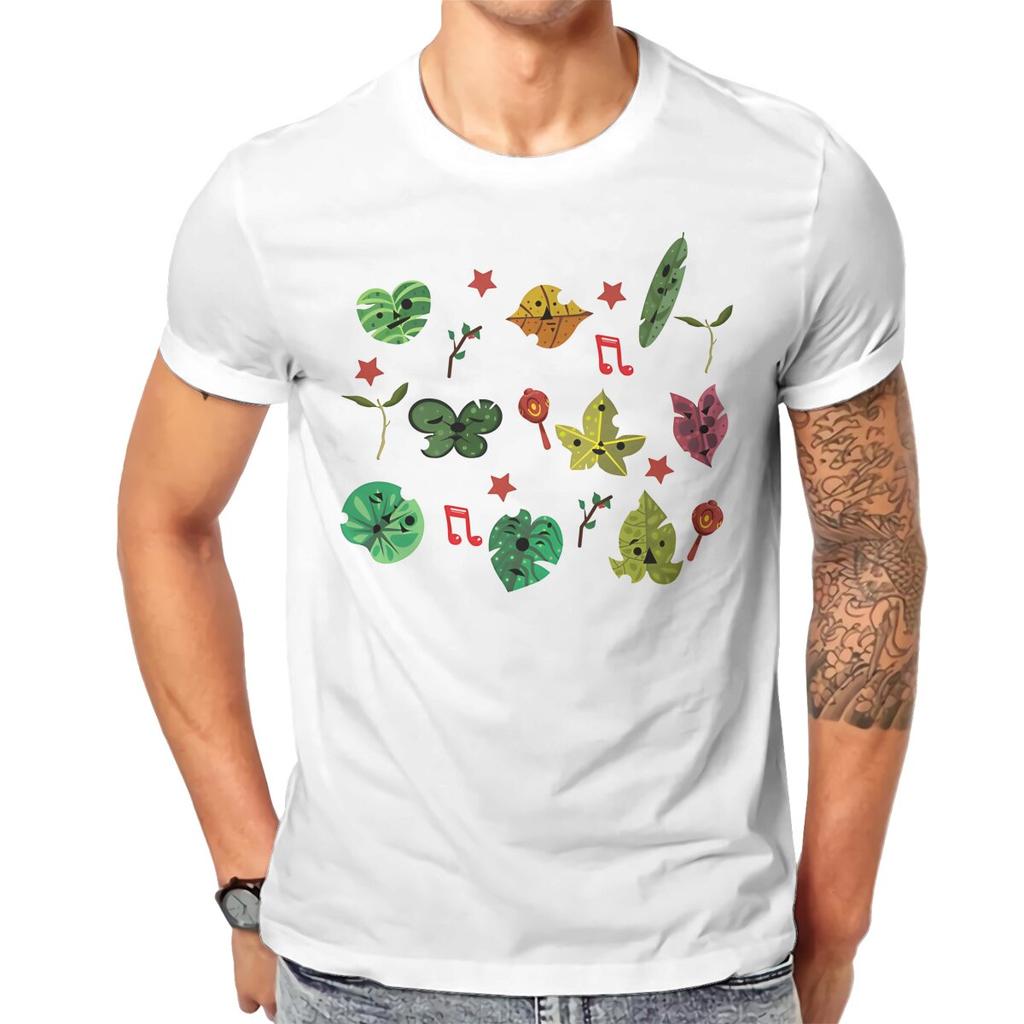 Cute Koroks Leaf Masks T Shirt Homme Unisexs Tshirt Cotton Streetwear