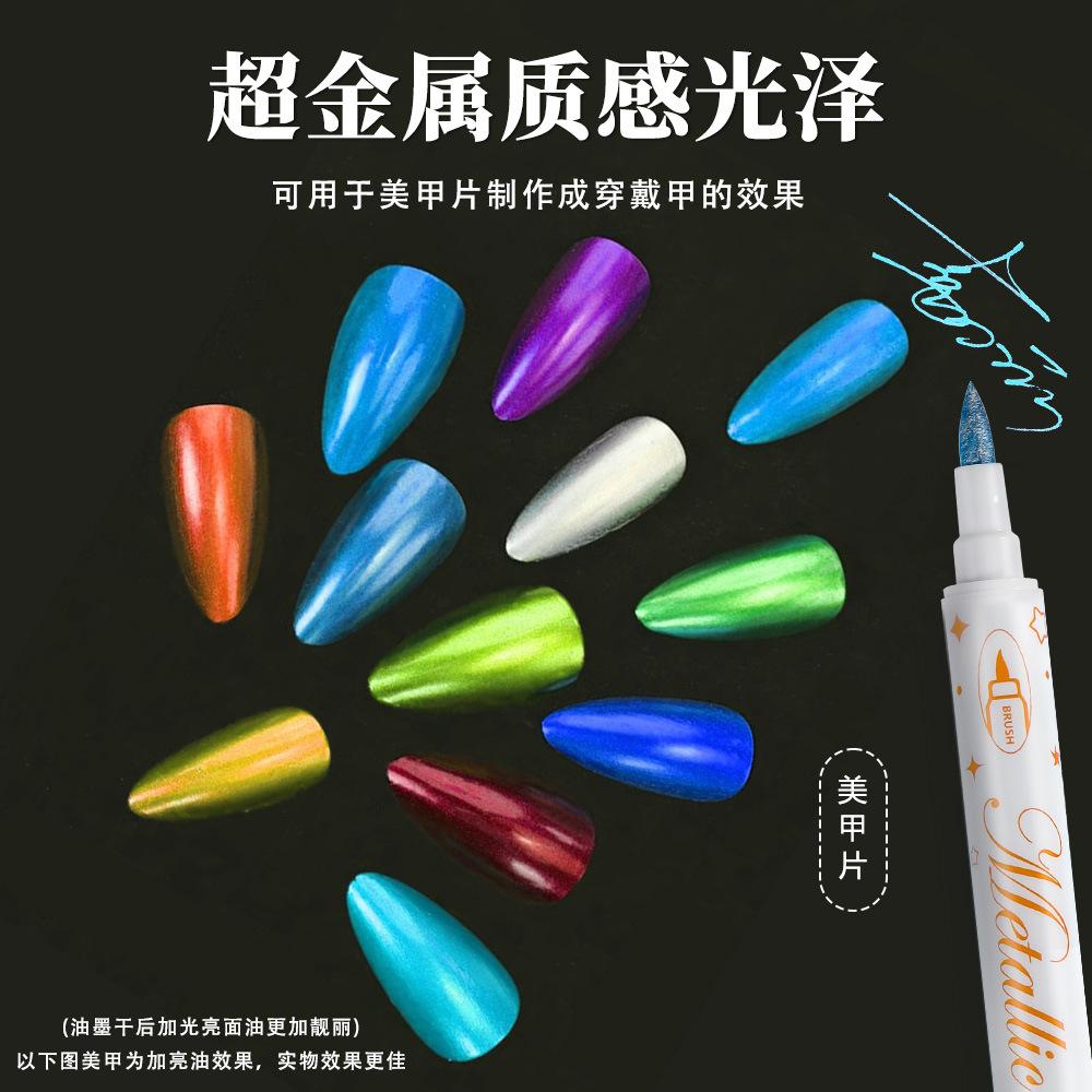 Double-Tip Acrylic Metal Marker Student-Grade Marker Opaque Layered Colors Water-Based Art Marker