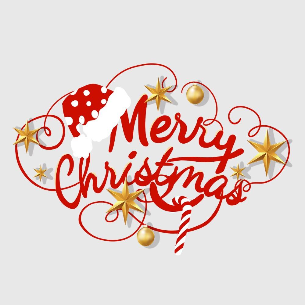 Merry Christmas Pattern Window Sticker Room Decoration Windows Self-adhesive Decals  New Year