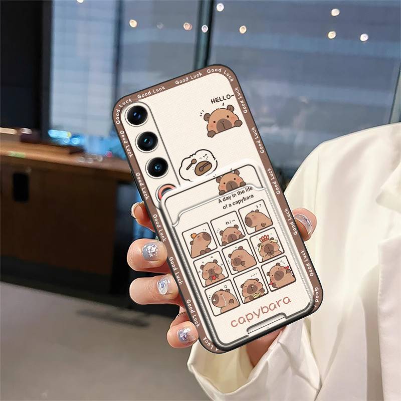 Back Cover Shockproof Phone Case For Meizu 21 Pro Card bag Waterproof TPU Cartoon Anti-dust Full wrap Anti-knock Cute