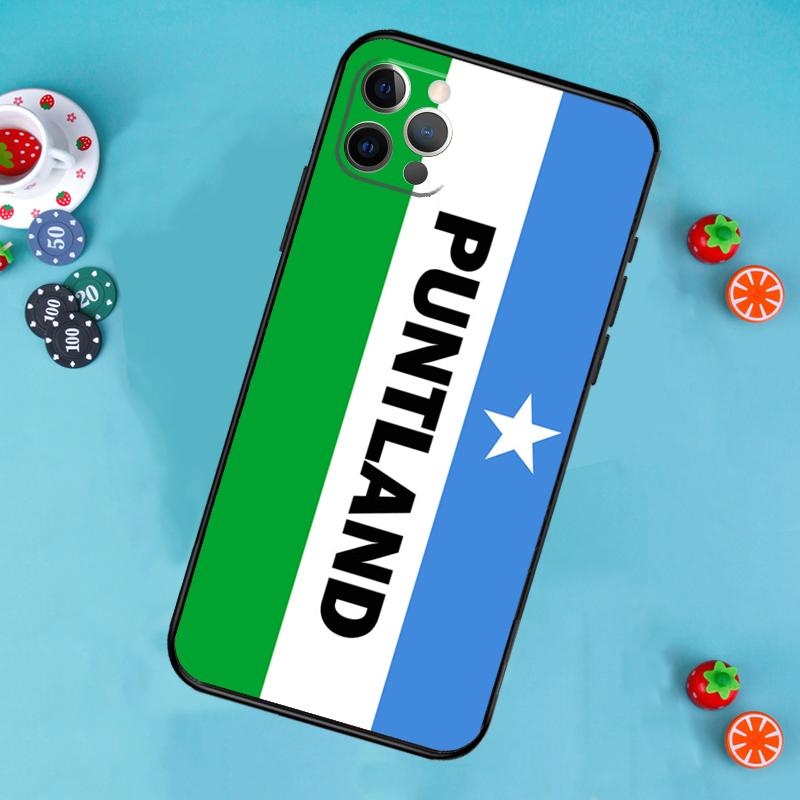 Puntland State Somali Flag Phone Case For iPhone 17 Air 13 16 15 11 12 14 Pro Max 13 12 mini 15 16 Plus 16e Cover Funda