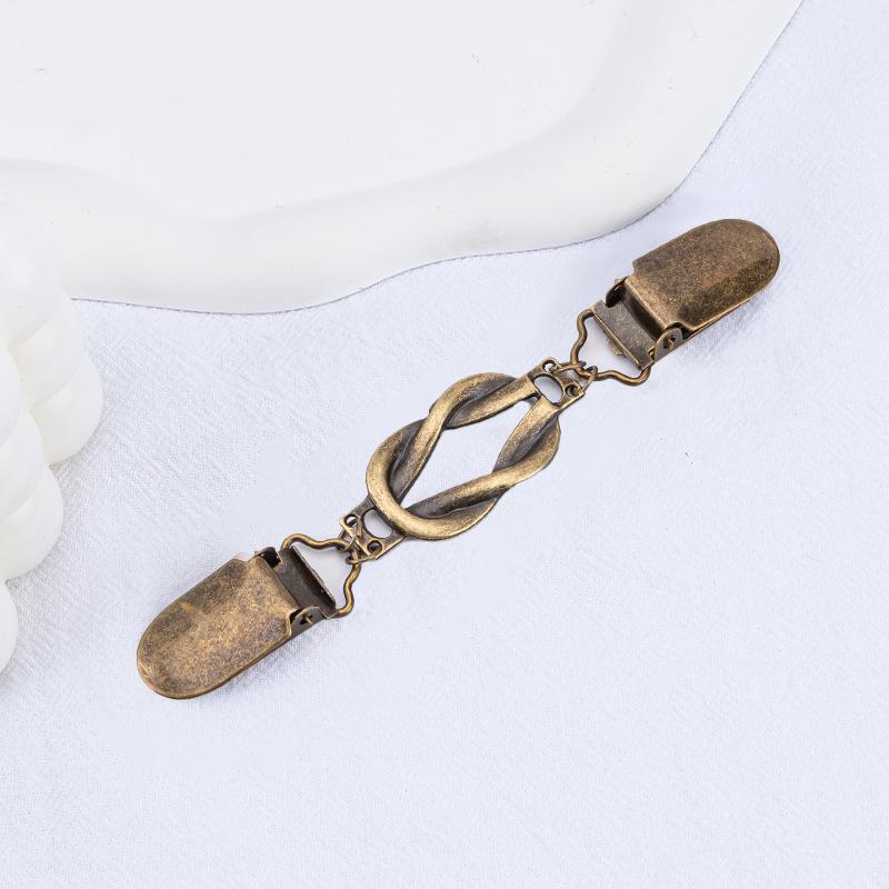 

Ретро клипса для шали: Европейско-американская брошь для свитера и шарфа с бриллиантовым акцентом - сплавный аксессуар против оголения