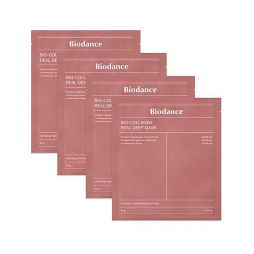 Biodance Bio Collagen Real Deep Mask 4ea , Hydrating Overnight Hydrogel Mask