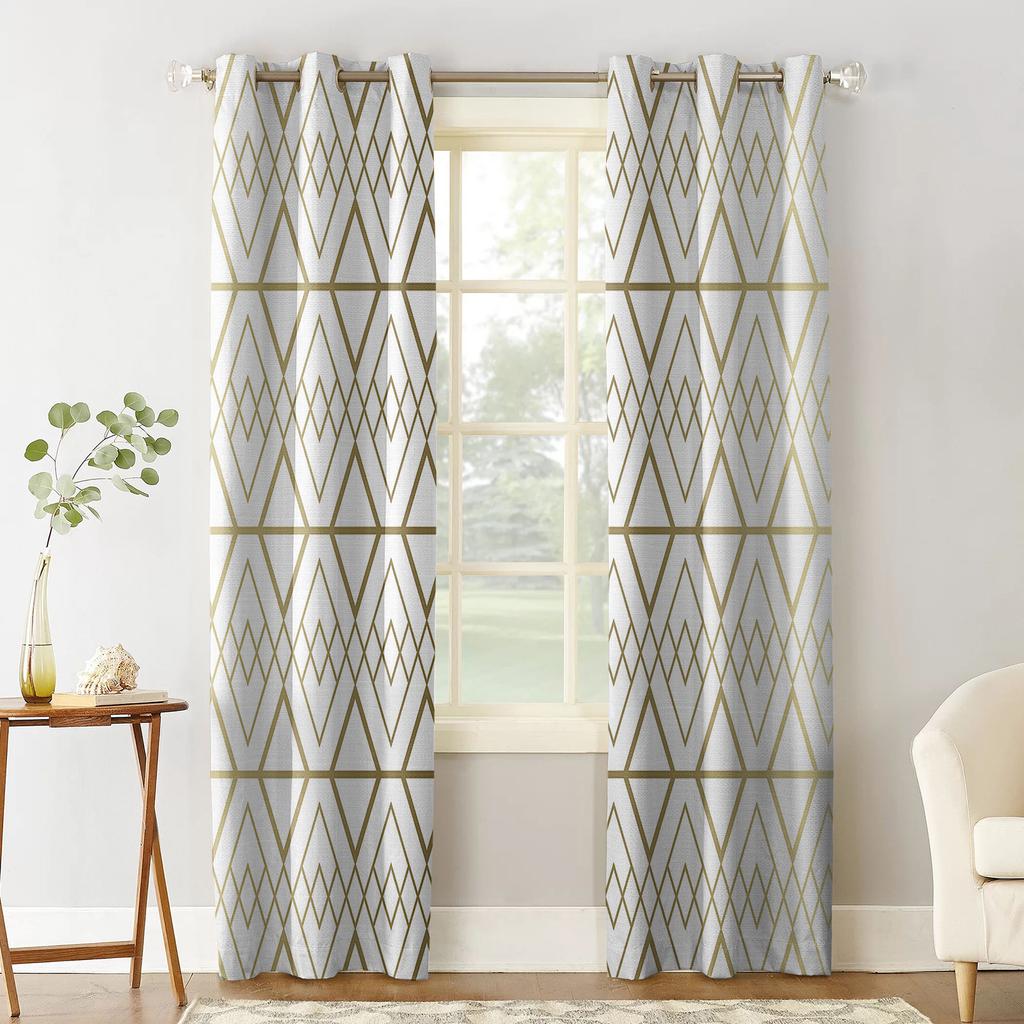 Modern Geometry Blackout Curtains for Children Kids Home Decor Bedroom Living Room High Shading Window Curtains