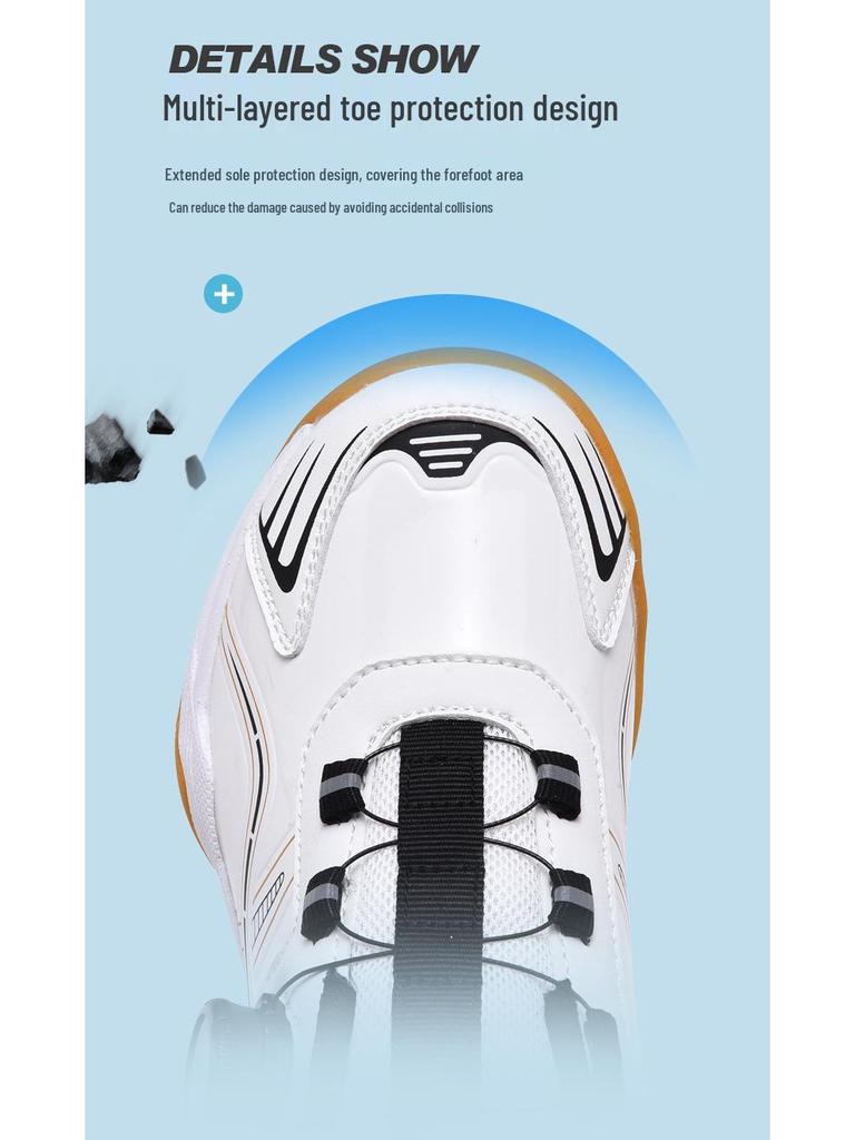 Wasserdichte Lederschuhe für Kinder zum Badmintonspielen mit Drehverschluss und rutschfester weicher Sohle für Jungen und Mädchen, Frühling/Herbst 2025