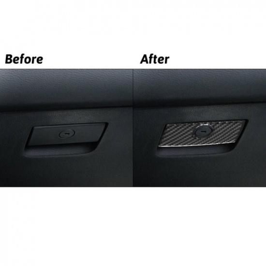 Carbon Fiber Interior Glove Box Handle Cover Trim For Ford Ranger -