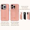 Custodia per Telefono Tigre a Strisce Rosa-Arancio per IPhone 16 15 14 13 12 11 X XS XR XSMAX 7 8 Pro Max Plus Copertura Posteriore a Doppio Strato