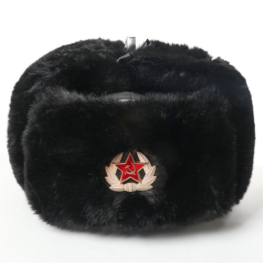 

Советский Герб Уличная Защита от Холода Северо-Восточная Утепленная и Флисовая ПУ Шапка с Защитой Ушей для Мужчин и Женщин Зимняя Теплая Шапка C2