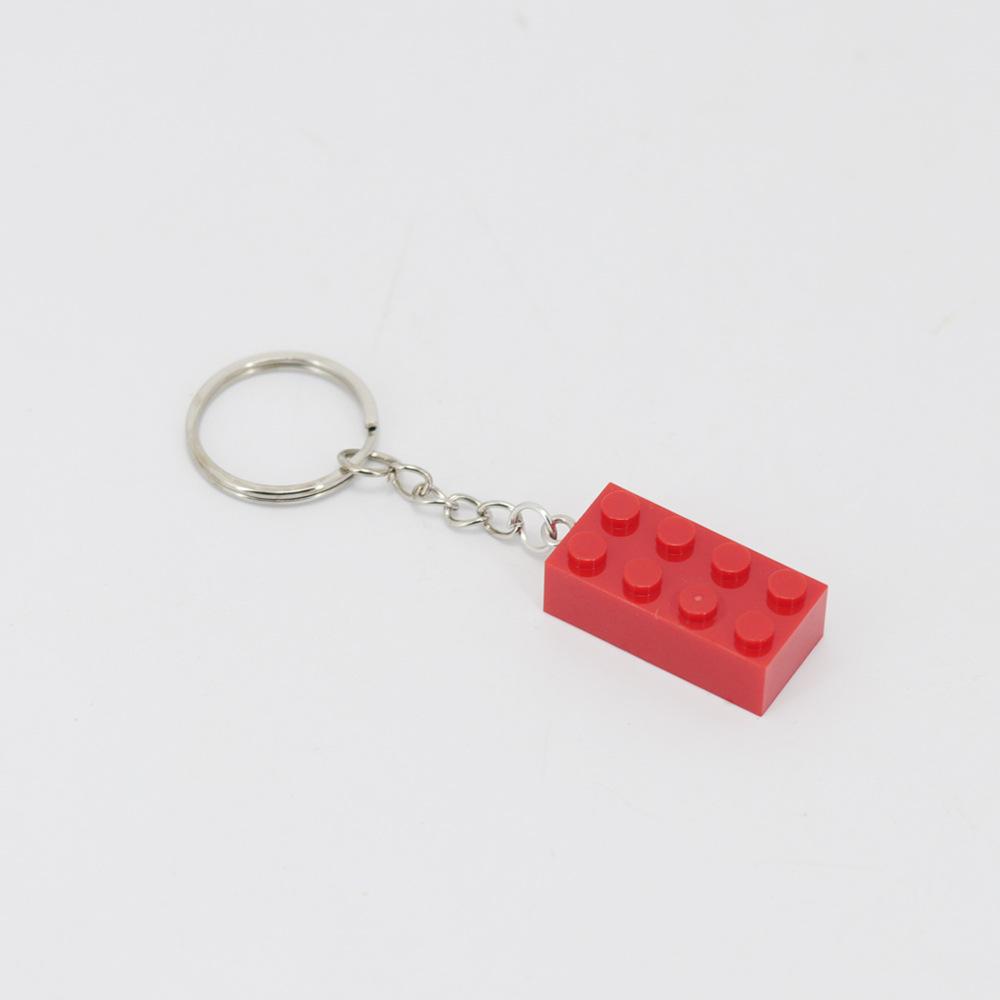 

Брелок для ключей/брелок для ключей с маленькими частицами 2X4 High Brick, 850152, подарочный строительный блок для ключей красный