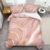 Pink Marble Pattern 3D Printed Duvet Cover Abstract Art Style Luxury Bedding Set Soft Comfortable Quilt Cover Set Pillowcases