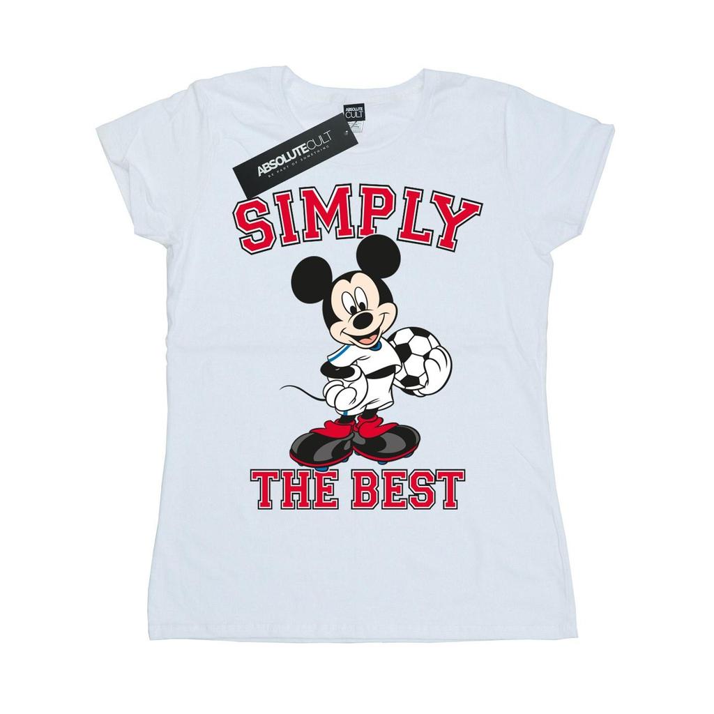 Disney Womens/Ladies Mickey Mouse Simply The Best Cotton T-Shirt
