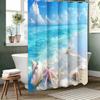 Beach shells starfish Bathroom  Shower Curtain Waterproof fabric bathroom Curtain With 12 Hooks Sunflower Home Deco