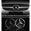 New Hot 2026 Black border and silver border decoration Car Front Grilled Star Emblem Logo for Mercedes Benz W213 E-Class 2016-20