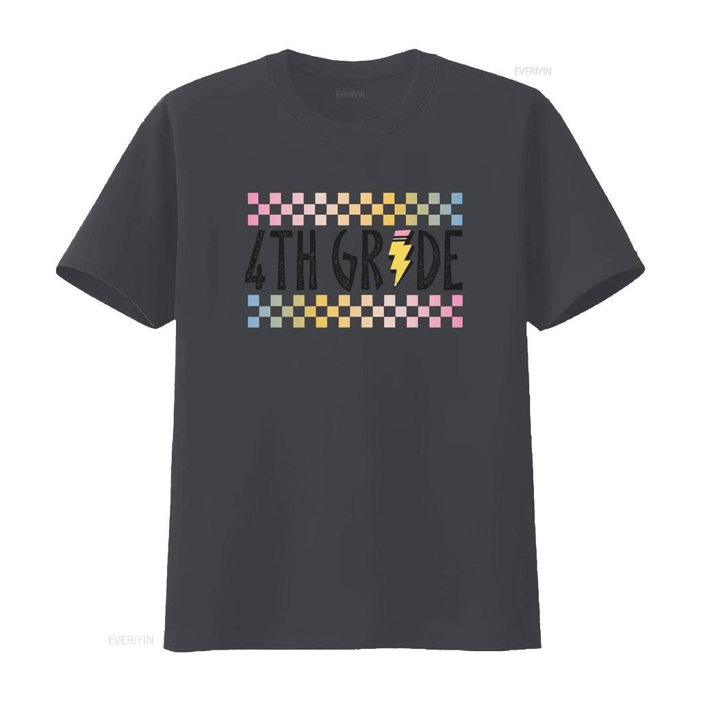 T-shirt Enseignant de Quatrième 4ème Premier Jour d'École Rétro Équipe vintage Lavé Élégant mode Unisexe Extensible Polyvalent