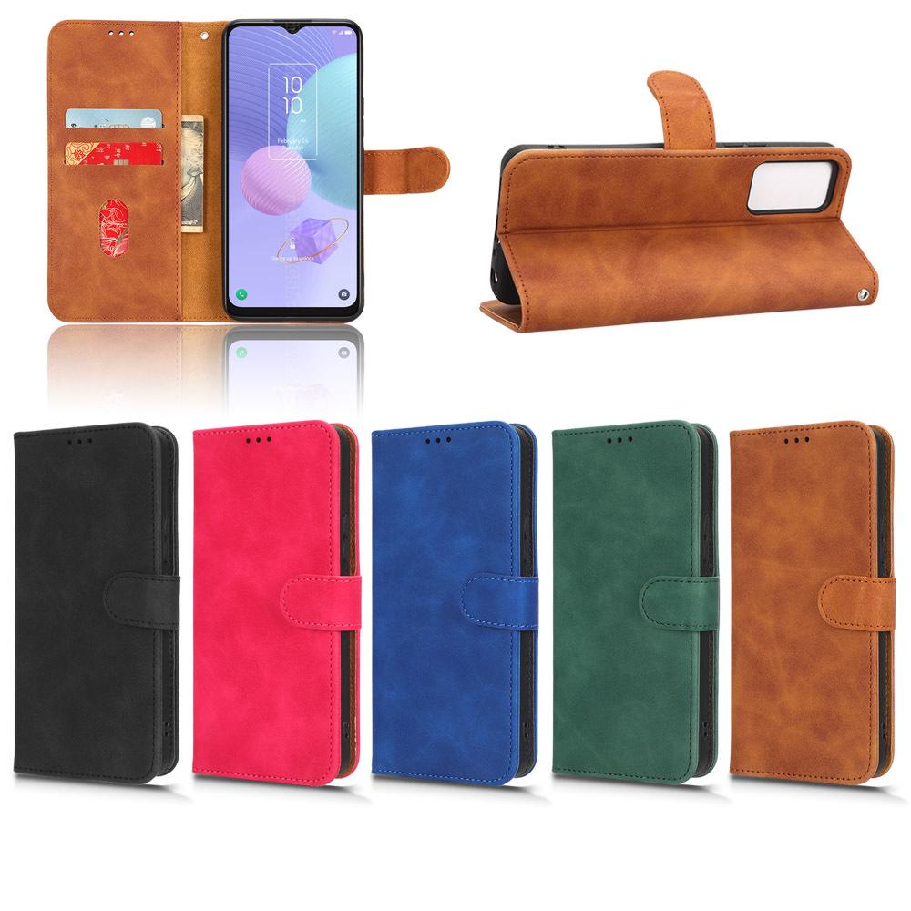 Cross-Border Flip Leather Phone Case for TCL 408/406/T506D/405 - European/American Card Slot