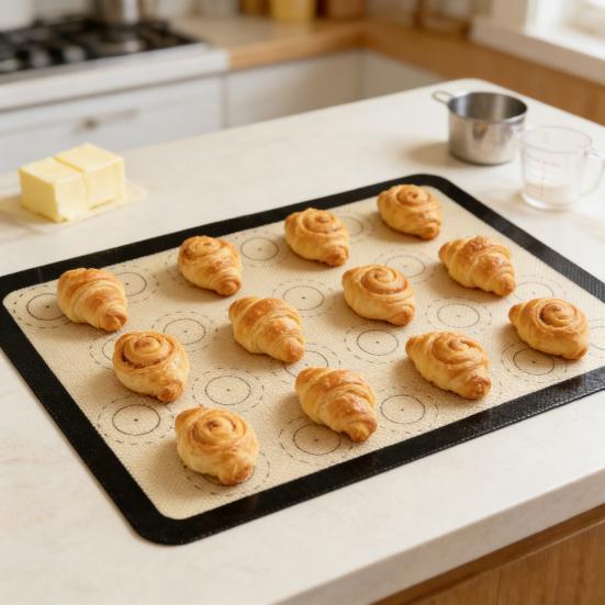 Silicone Baking Mat Liner Safe Heat Resistant Reusable Dishwasher 0.7mm Non-Stick Oven Baking Sheet