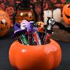 Halloween Ballpoint Pens Cute Mini Pen Set for Kids Pumpkin Ghost Bat Design Ink Pens 0.5mm Smooth Writing Gel Pens Fun Gifts for Family Friends