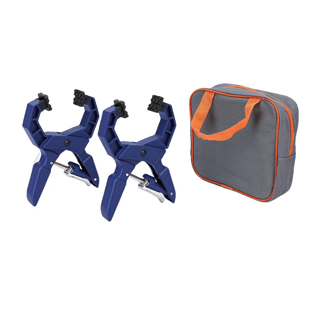 2 Pcs Ratcheting Hand Clamp 0 50mm Range Quick Release Spring Clamp with Storage Bag for Woodworking