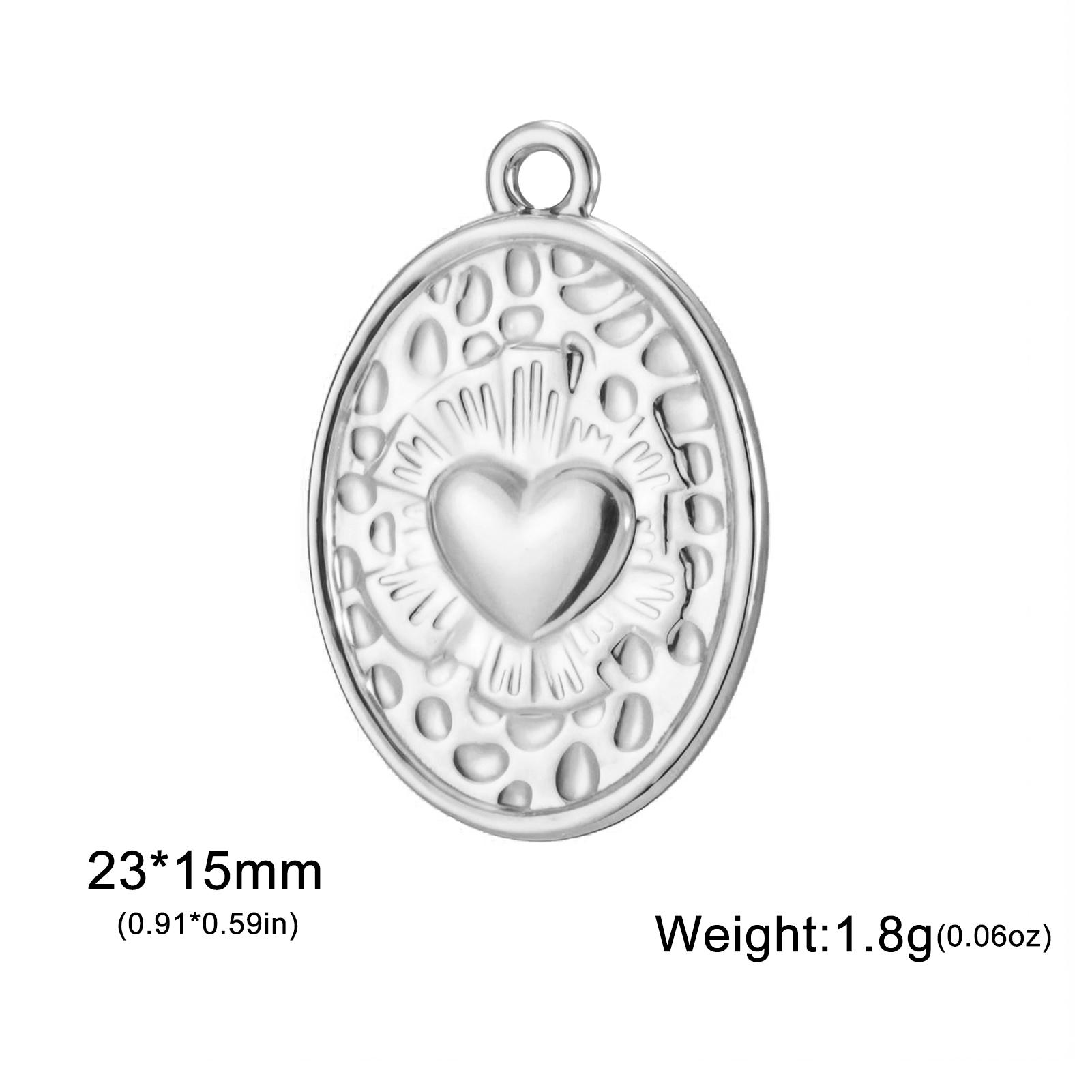 Teamer Stainless Steel Classic Heart Sun Daisy Flower Charms for Jewelry Making Necklace DIY Gold Color Pendant Wholesale