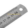 F26C 30CM 12"Steel Stainless Pocket Pouch Metric Metal Ruler Measurement Double Sided