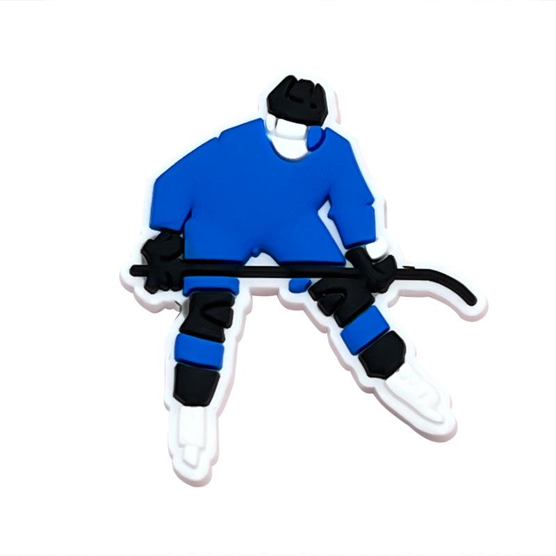 International Ice Hockey Student Pen Holder with Detachable Soft Rubber PVC Decoration