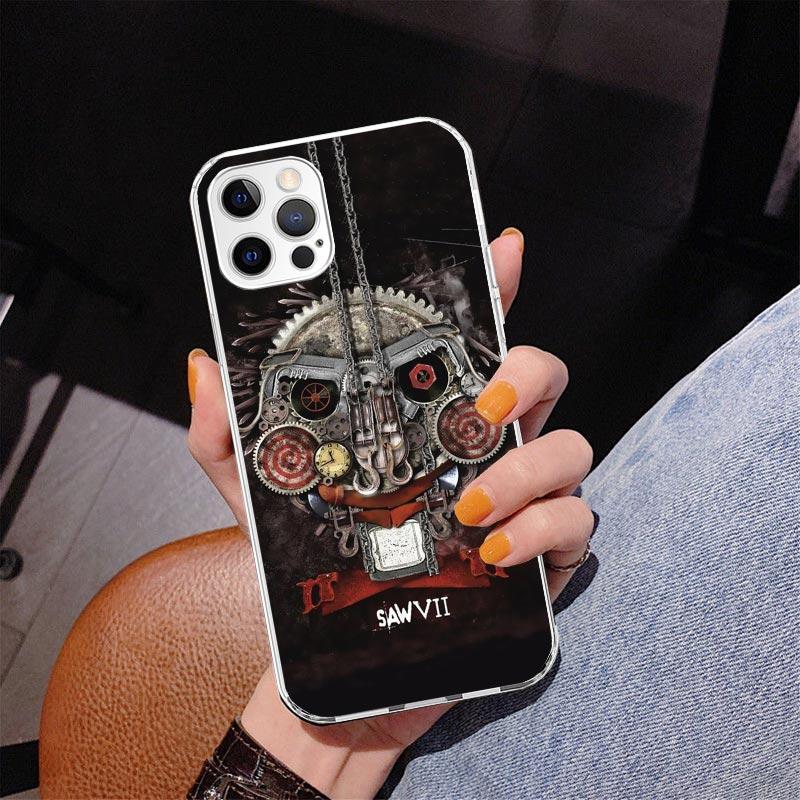 The Jigsaw Killer Horror Phone Case For iPhone 17 Air 16 Pro Max 16E 15 + 14 Plus 11 12 13 Mini 7 8 SE Gift Print Cover Fundas 1