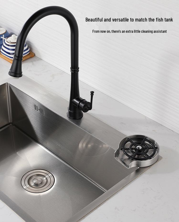 304 Edelstahl Automatischer Hochdruck-Becherreiniger Wasserhahn für Spüle oder Bartheke