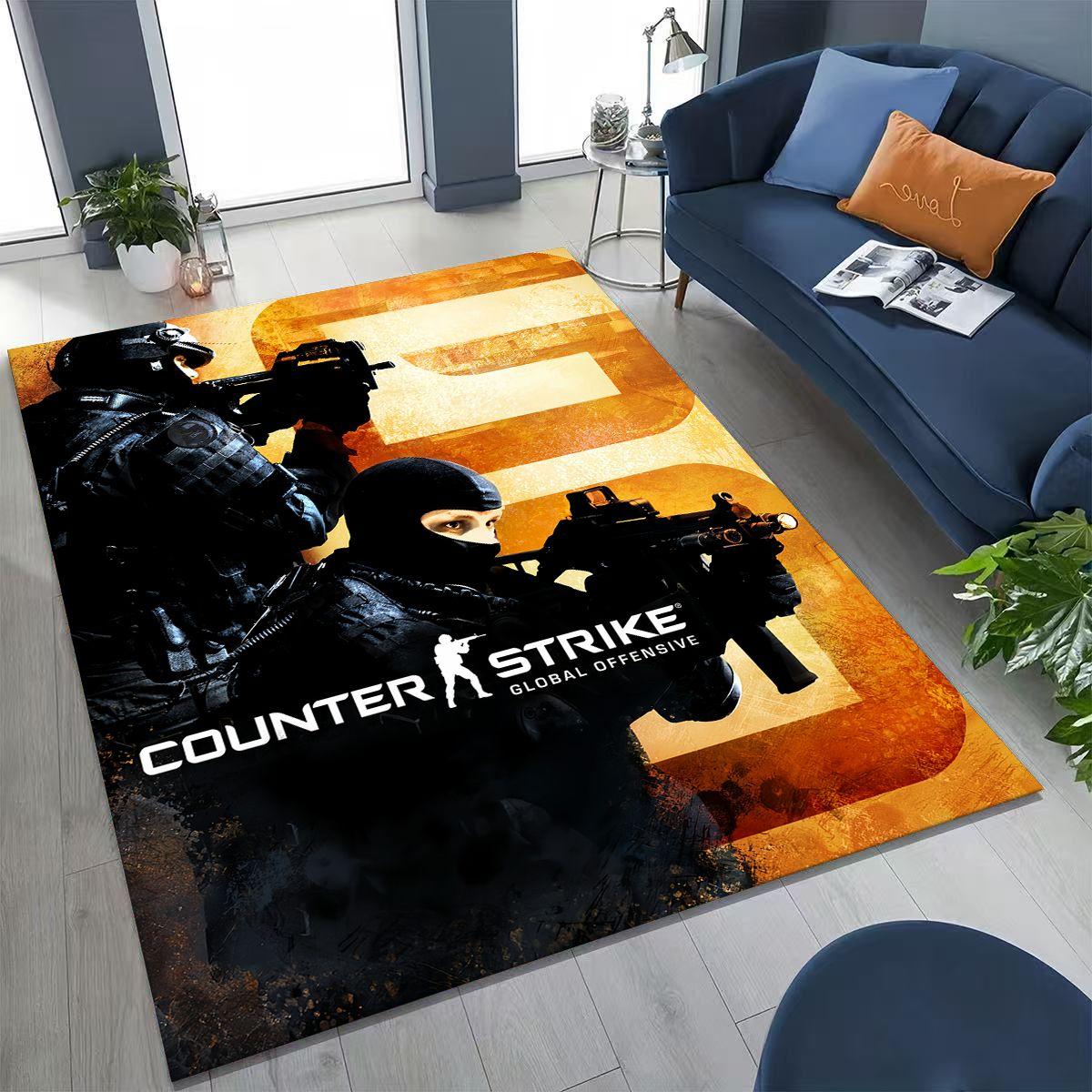 

27 Style CS GO Game Counter Strike Gamer Rug for Bedroom Living Room Sofa Home Doormat Decor, Large Kid Play Non-slip Floor Mat 40x60cm( 15x23in )