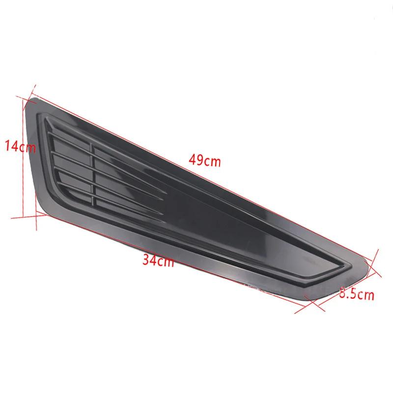 2pcs Car Decorative Front Hood Vent Covers Universal Fender Side Vent Cover, Decorative Air Outlet Scoop, Auto Exterior Accessor