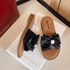 Bow Women's Slippers Women's Outer Wear 2025 Summer New Korean Version Fashion Soft Bottom Foreign Style One Word Cool Slippers