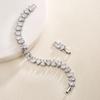 Uilz Fashion Luxury Full Zircon Bracelets for Women Charm Silver Color Crystals Bracelets Women's Wedding Party Jewelry