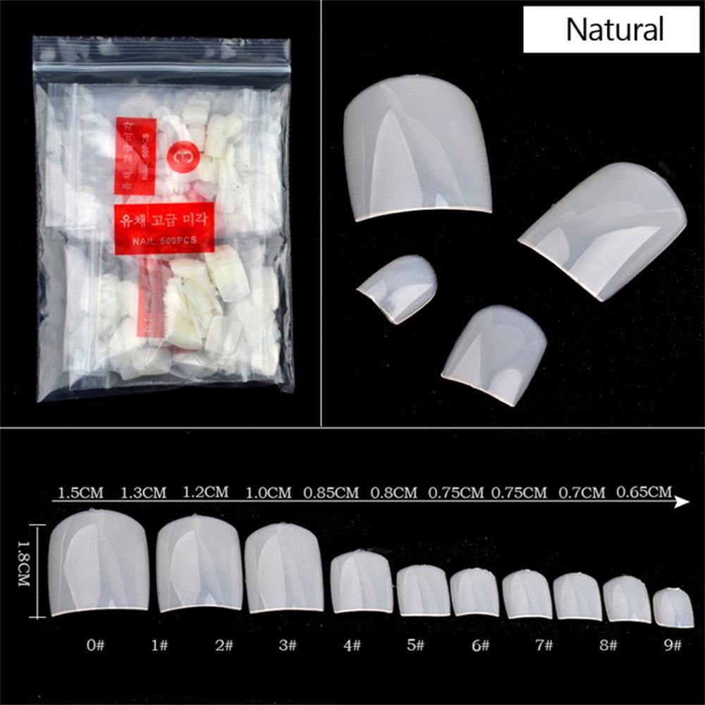 

Manicure Decor Manicure Supply Short Nails Nail Art Cover Toe False Nails Acrylic Nail Tips естественный