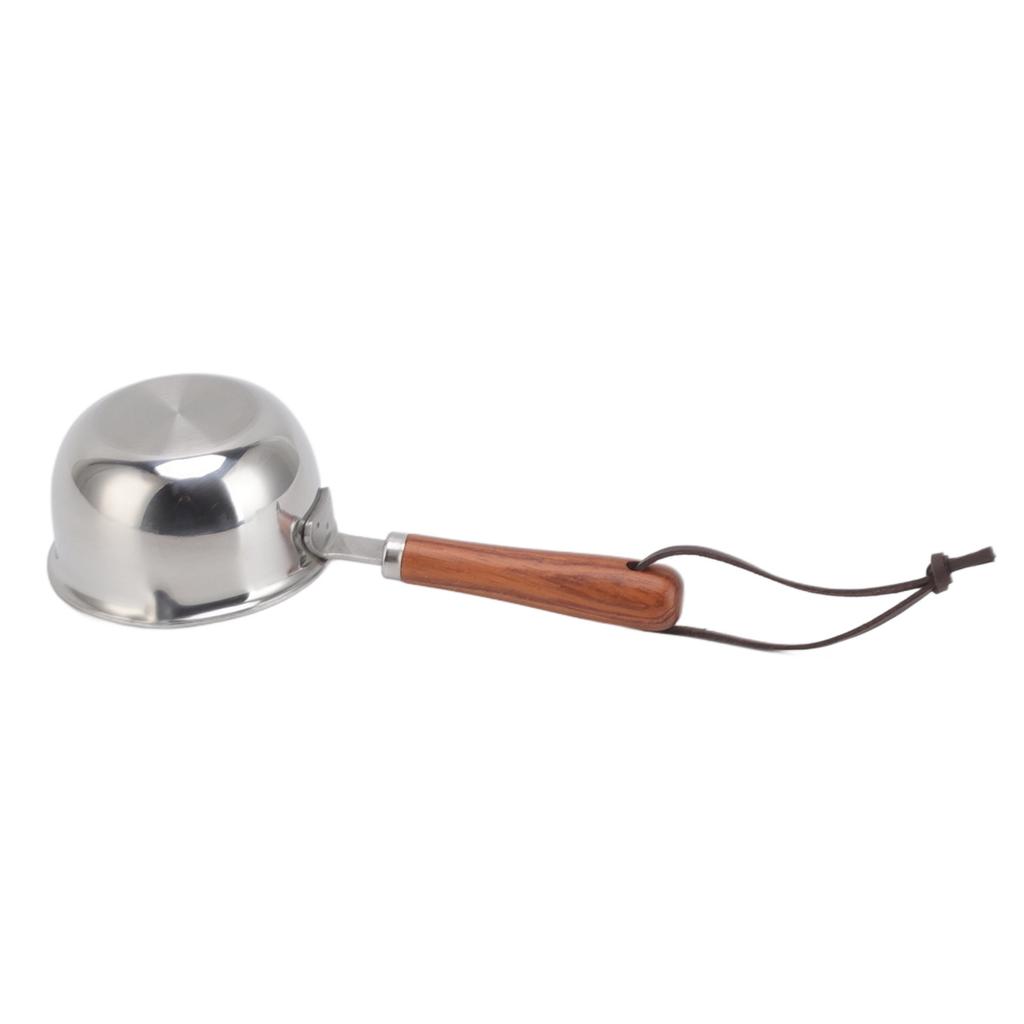 Mini Butter Warmer Pan Stainless Steel Quick Oil Warmer Pot Deepen Bottom Small Milk Pot S 165x42x45mm 6.5x1.7x1.8in