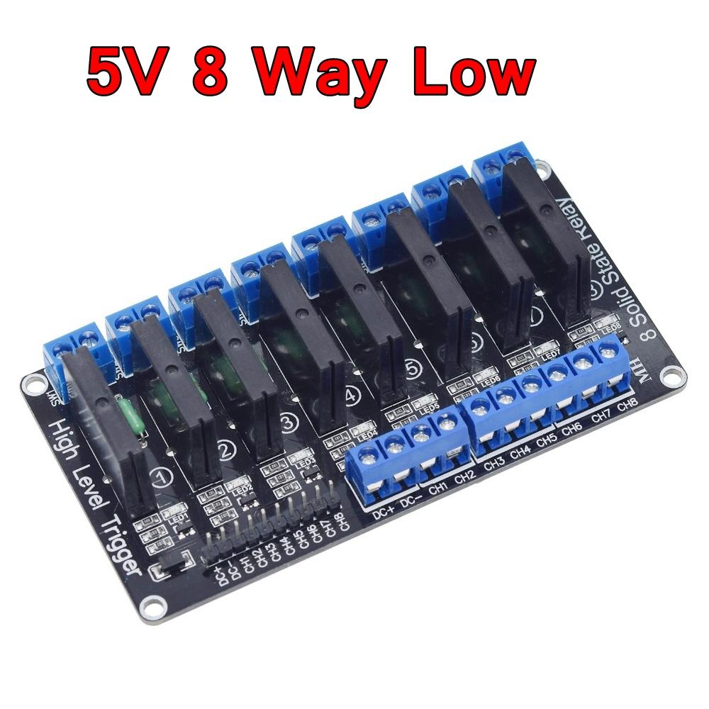 1/2PCS 5V Relay 1 2 4 8 Channel For OMRON SSR High Low Level Solid State Relay Module TZT 250V 2A For Arduino