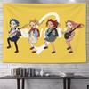 Anime Girls Band Tapestry Wall Hanging Guitar Drums Stage Live Music Aesthetic Wall Art Dorm Room Decor