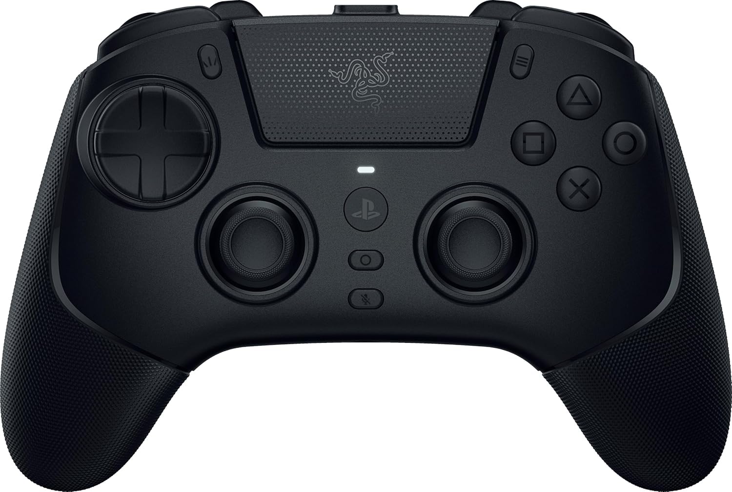 Bezprzewodowy kontroler Razer Raiju V3 Pro do PlayStation 5 Bateria HyperSpeed 4 odłączane przyciski 2 chwyty typu claw 6 przypisywalnych przycisków natychmiastowa reakcja z myszą czarny