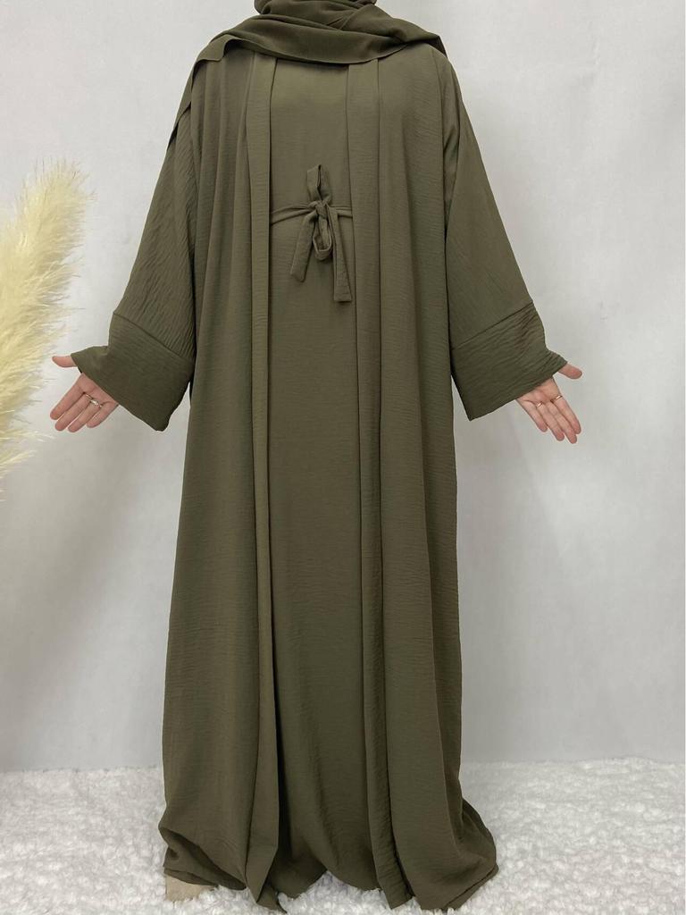 Women's Solid Color Muslim Robe: Multi-Color, Plus Size, Autumn Collection