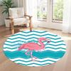 Flamingo Round Floor Rug Perfect for Dormitory Study Room Game Room Bedrooms Anti-slip Round Rug Decorate Offices Gift for Festivals