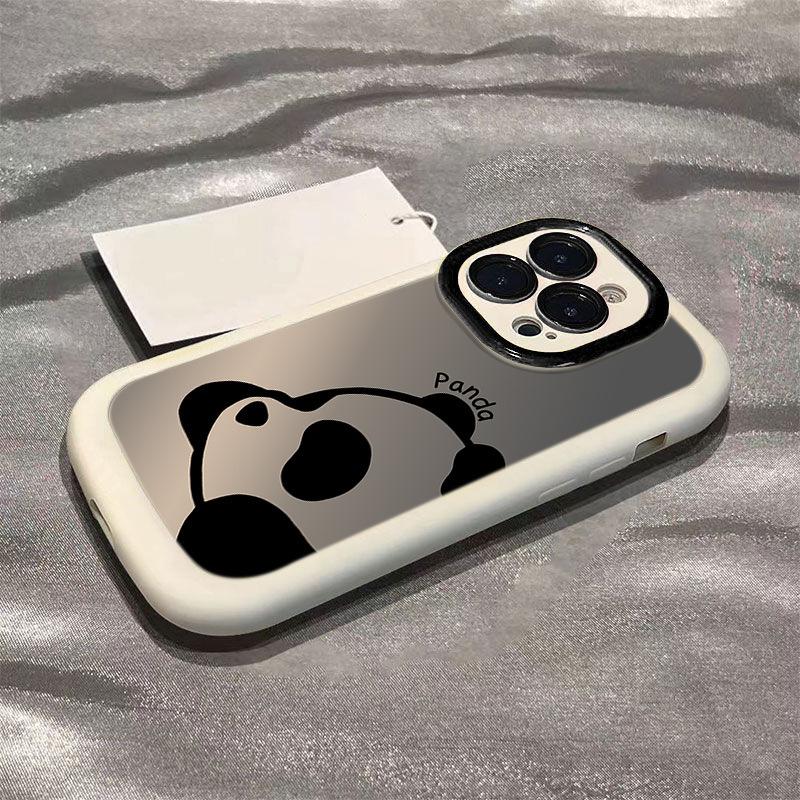 Applicable To Apple 16 New 14plus Matte 13 Silicone 12mini Cartoon Panda 15promax Mobile Phone Case