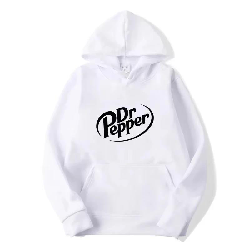 2025 Herbst Warme Dr. Pepper Buchstaben Bedruckte Hoodies Street Herrenmode Fleece Sweatshirts Lässig Unisex Pullover Tops Tre Fashion