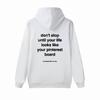 Don't stop Hoodie Loose Plus Hoodie, Kangaroo Pocket Letter Hoodie