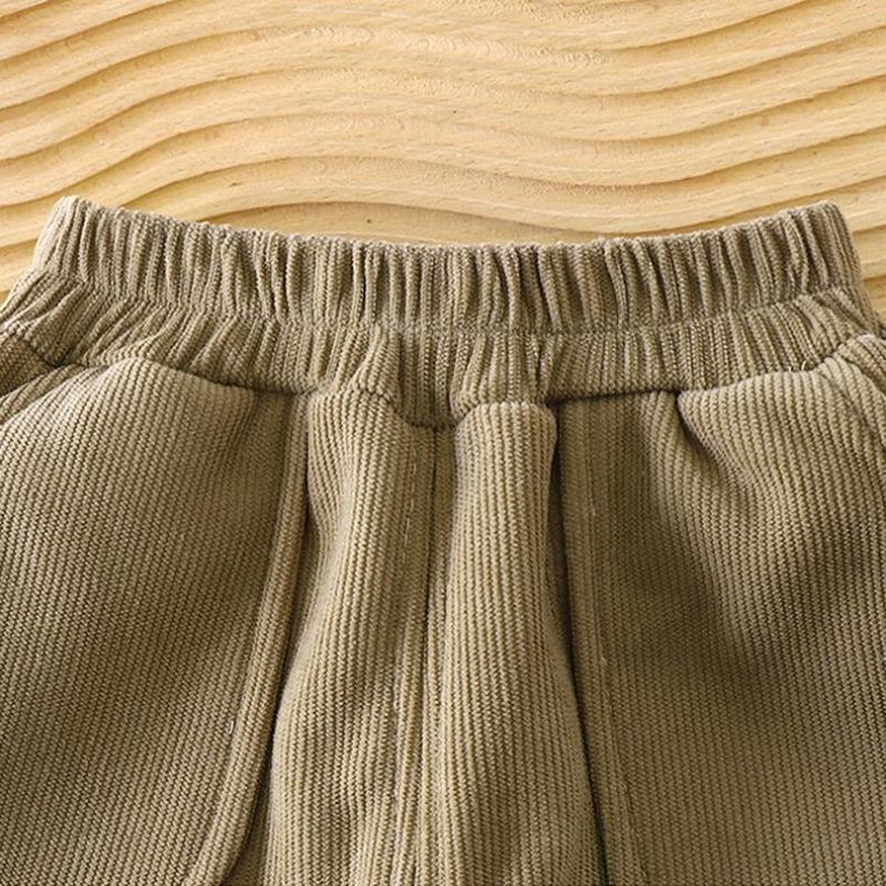 Children's Fleece-Lined Trousers New Winter Collection Boys' Thickened Baby Warm Trousers Girls' Long Trousers Sports Trousers Children's Trousers