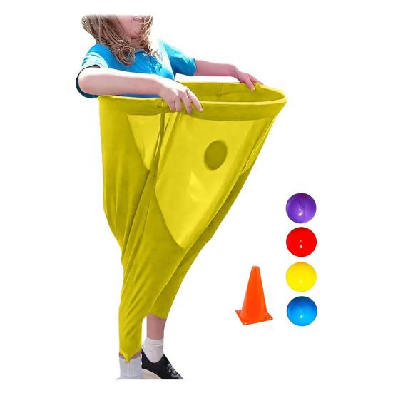 Granny Pants Yard Game Set for Adults Big Granny Pants with Bouncy Ball And Marker Cone Outdoor Field Tossing Game Set for Team Relay Family Reunion