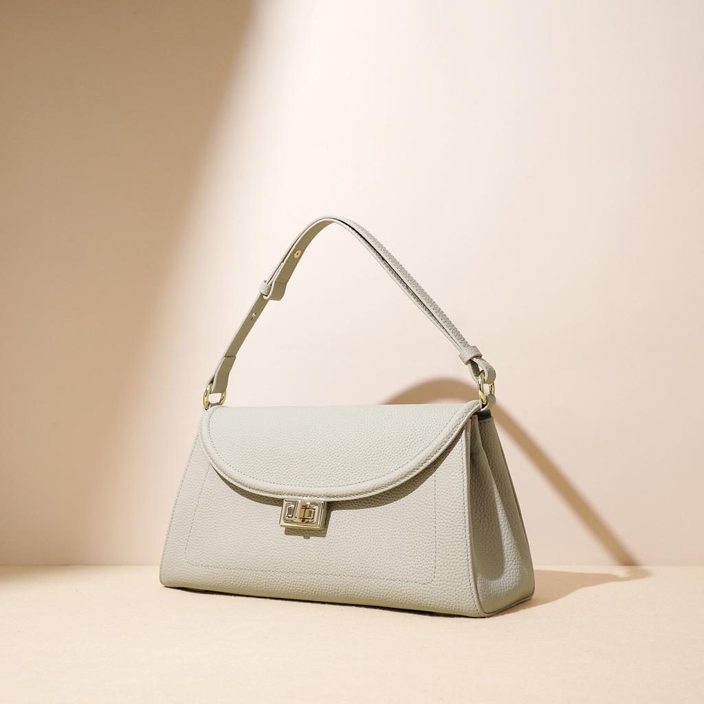 New High-end Cowhide Leather Niche Hand-held Underarm Crossbody Small Exquisite Women's Bag