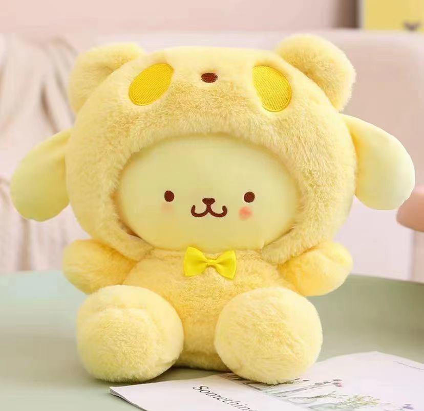 Sanrio Plush Toy Kawaii Cute Room Decor Jade Dog Kuromi Dressing Doll Doll Plush Toy Stuffed Animal Patung Dolls Birthday Gifts
