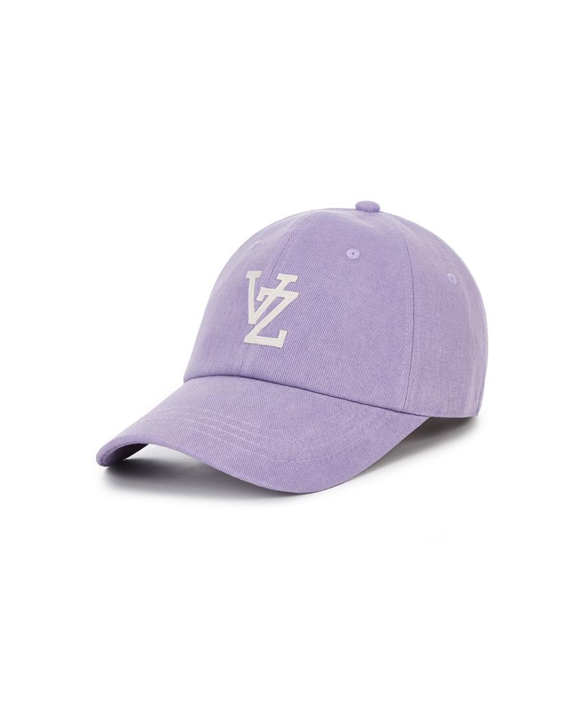 Bajal Monogram Applique Oversized Washed Ball Cap Violet