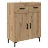 Highboard with Drawers 2 Pcs Artisan Oak Wood Based Material