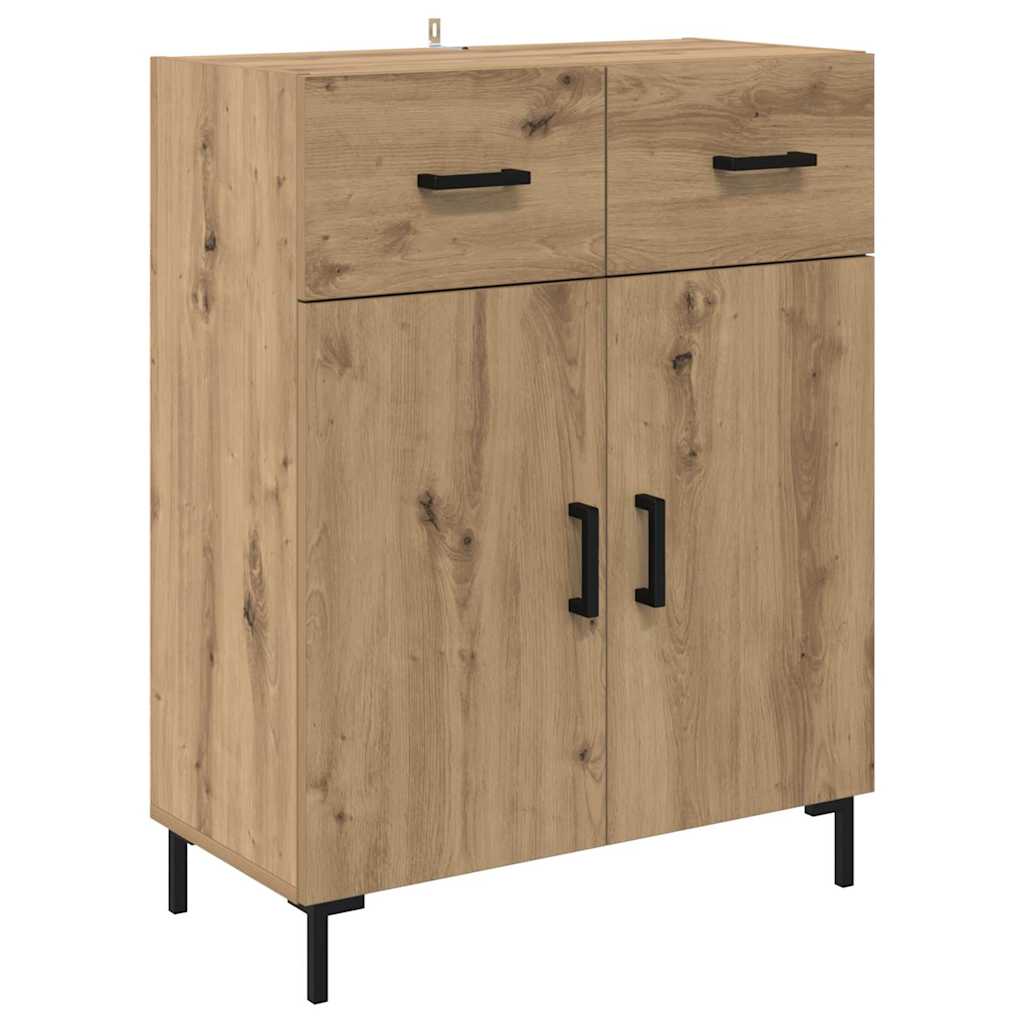 Highboard with Drawers 2 Pcs Artisan Oak Wood Based Material