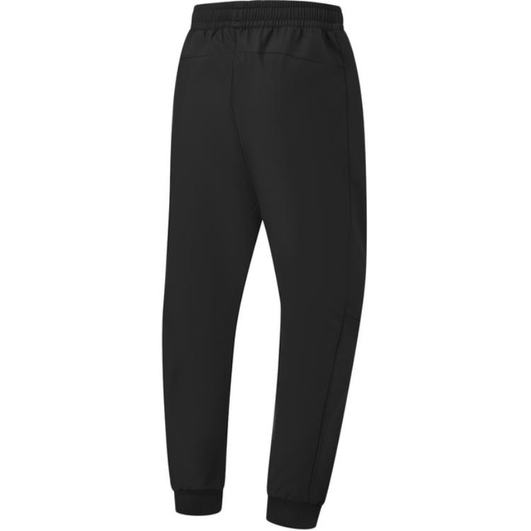 Li Ning Fitness Series Solid Color Mid Waist Comfortable Breathable Fleece Lined Warm Cuffed Knitted Sports Pants Women Pants Black AYKT786-1