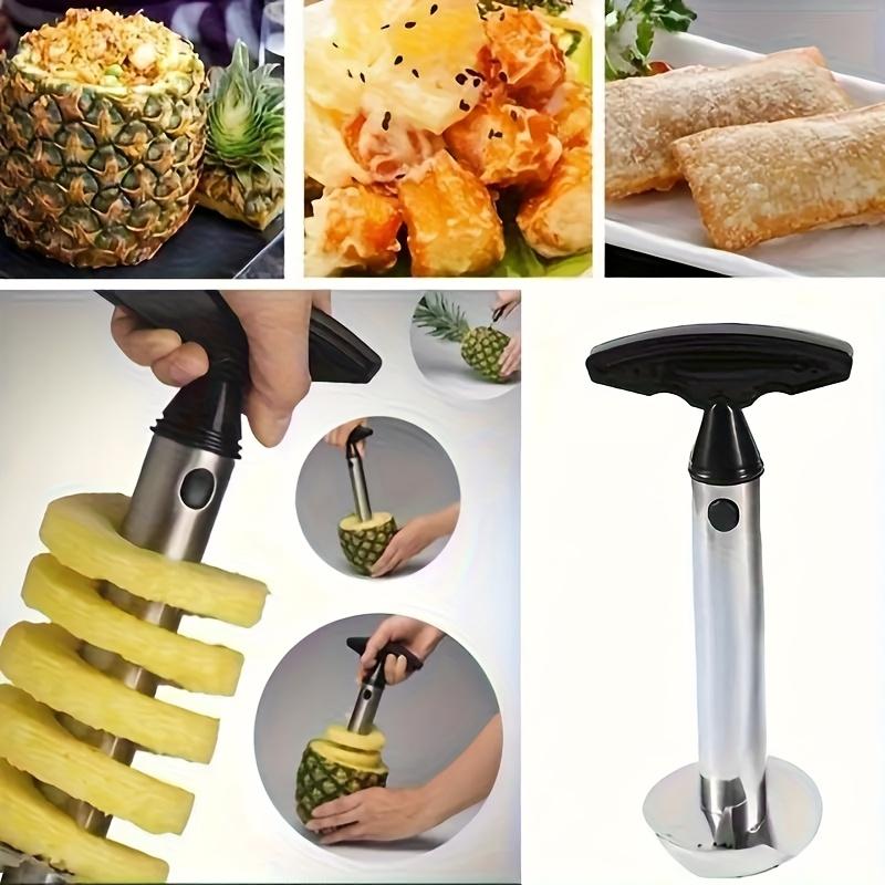 A Stainless Steel Pineapple Corer and Slicer That Is Ergonomically Designed for Comfort. This Multifunctional Tool Is Great for Removing Cores